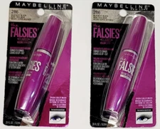 2 Maybelline The  Falsies Flared Volume Express Mascara Blackest Black  #286 NEW