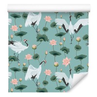 10M Vlies Tapeten Rollen Kraniche Blumen Xxl 1714