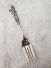 NUREMBERG by GORHAM Sterling Silver SALAD FORK Gold Wash 4 Tines Mono 5 7/8"