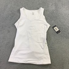 TOMMIE COPPER Tank Womens Large L Lower Back Support Tank Ladies White 4325435