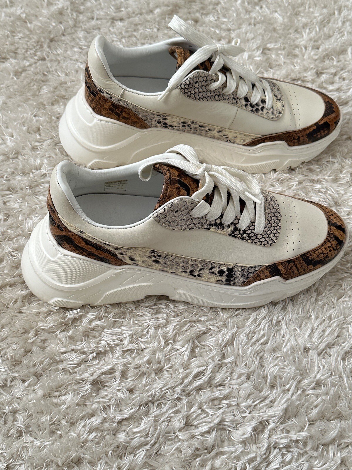 SAOLA Joshdas Sneakers In Pelle Bianca Donna Bianca Suola Alta 10