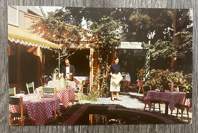 Servers And Tables At Petite Marmite Restaurant, Palm Beach, Florida Postcard