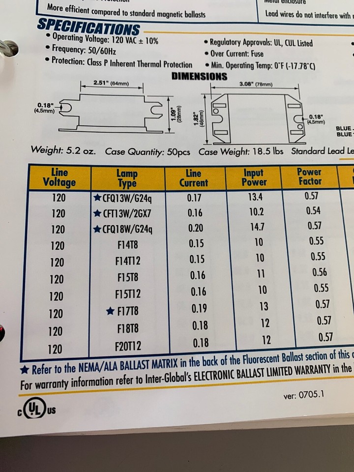 InterGlobal IG1320ELSX electronic ballast 120v New eBay