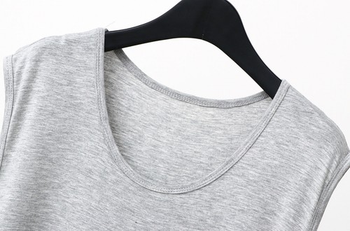 Herren Bambus ärmellose Nachthemden Nachtwäsche lockeres Nachthemd lange Pyjama Shirts - Bild 13 von 30