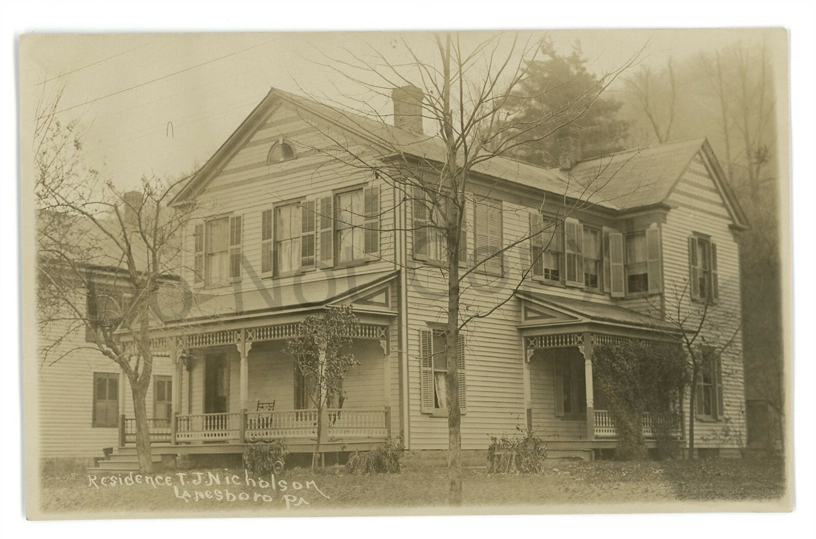 RPPC Nicholson House LANESBORO PA Susquehanna County Real Photo