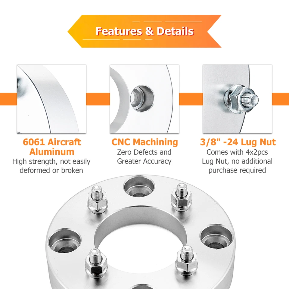 4x110 to 4x156 4pcs 1.5" Wheel Adapter Spacers For Arctic Cat 250 300 400 Can-am - Image 4 of 4