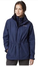 Berghaus Island Peak Women's Waterproof Jacket Size Uk 12 , Navy,pre Price £185