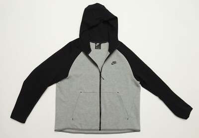 Nike Tech Fleece Full Zip Up Hoody Size X-Large XL in Dark Grey