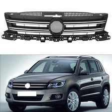 Chromed Grille Front Bumper Upper Grill fit 2012-2017 Volkswagen Tiguan VW Trim