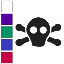 Cartoon Skull Crossbones, Vinyl Decal Sticker, Multiple Colors  Sizes 644