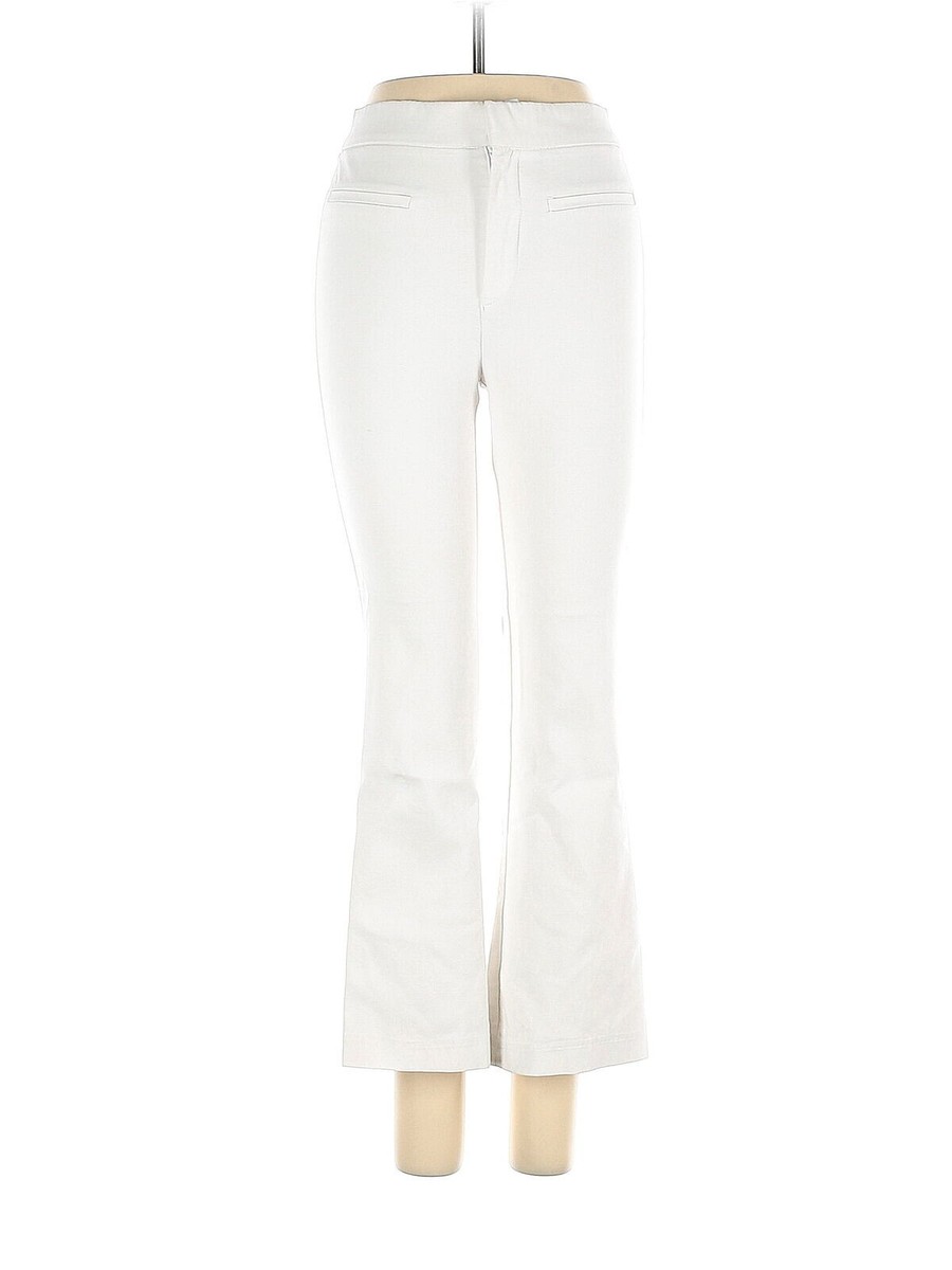 Cropped Flare White Flares Zara ZARA White Cropped Flare Dress Pants Cotton  Blend Small S