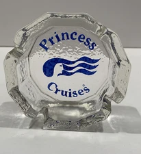 Princess Cruises Clear Glass Ashtray