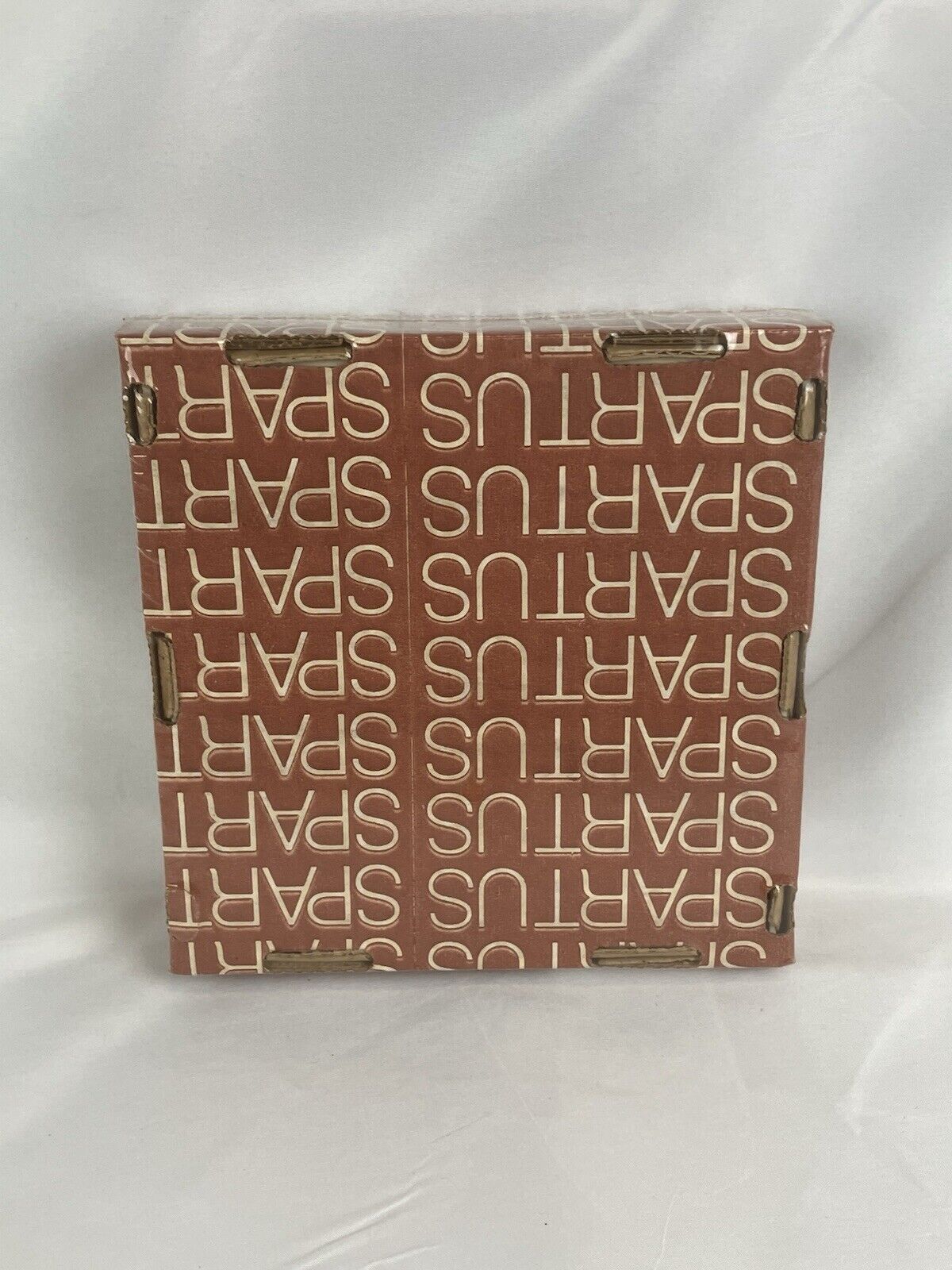 Vintage Spartus Electric Clock Wood Grain MCM Wall Made in USA 7" Square New