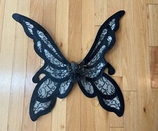 SPIRIT HALLOWEEN COSTUME BLACK BUTTERFLY FAIRY ADULT O/S Adjustable Straps