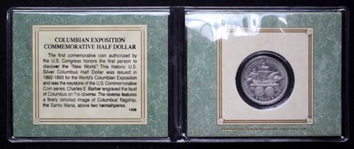 1893 USA HALF DOLLAR .900 SILVER COLUMBIAN EXPOSITION - Christopher Columbus