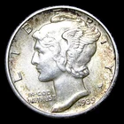 1939-D Mercury Dime Silver ---- Stunning Coin ---- #282V
