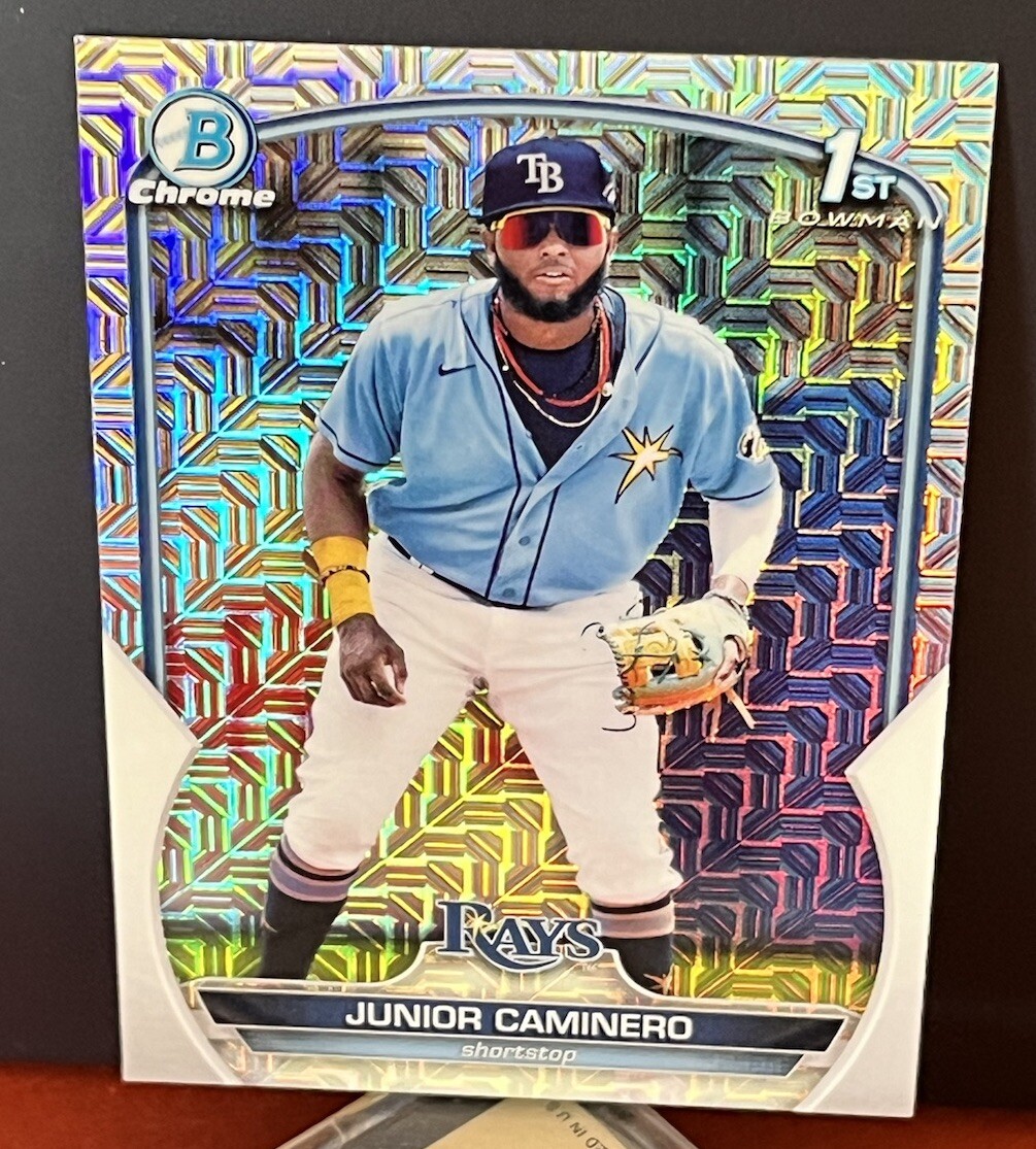 Junior Caminero 2023 1st Bowman Chrome Mojo Mega Box Tampa Bay Rays BCP-61 