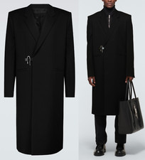 Givenchy Padlock Long Coat Jacket Hook Parka Blouson New Black 46