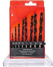 Image of 8-Pieces Wood Drill Bit Set Working Drilling Carpenter Woodwork Joiner 3-10mm
