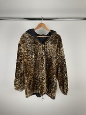 Vintage Charles Klein Faux Fur Leopard Print Jacket Imported From Usa - Size L