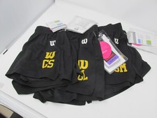 WILSON'S SPORT SHORTS GIRLS YOUTH SIZE S M LG BLACK WHITE YELLOW LOF OF 3