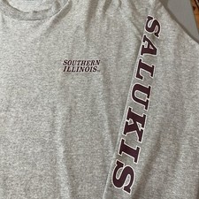 Vtg Southern Illinois Salukis Long Sleeve T-Shirt JanSport Size XL Made In USA