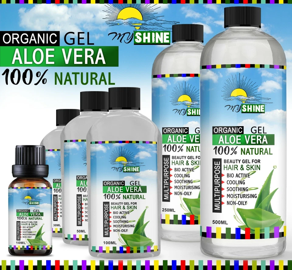 Aloe Vera Gel 100% Pure Natural Organic Multipurpose Soothing Hair & Skin Care