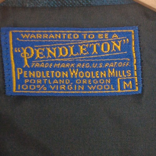 Vintage Pendleton Woolen Mills Topster Blue Black Plaid Jacket Medium 100% Wool - Picture 3 of 11