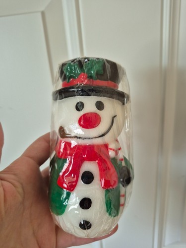 Vintage 1981 Jasco Christmas Spirit 5" Kerzen Weihnachten Frosty Schneemann mit Pfeife - Bild 11 von 11