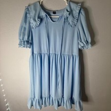 SHEIN Blue summer dress very good condition with collar 
