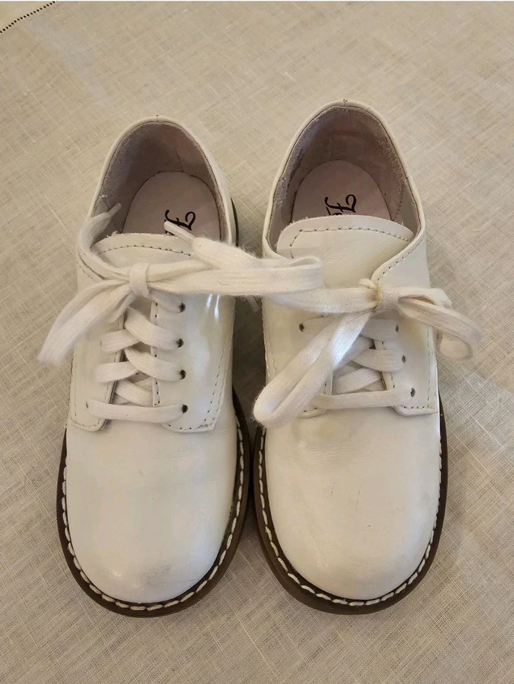 Footmates ребенка ясельного возраста белая кожа Willy Oxford платье туфли Sz 8,5 - Изображение 2 из 4