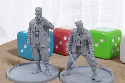 Shun - 3D Printed Mini's - Cyberpunk / Sci-Fi - Tabletop Miniature Wargaming - 2