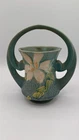 Roseville Pottery  Clematis Basket Blue #387-7 Excellent Condition