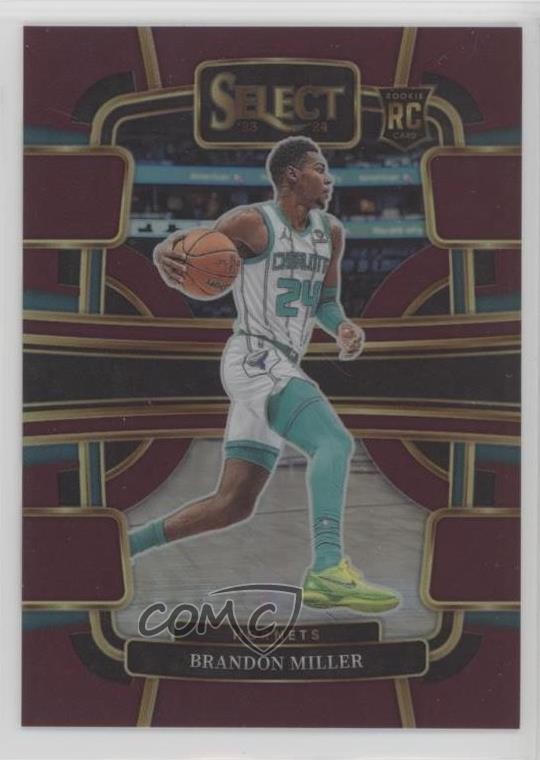 2023-24 Panini Select Concourse Maroon Prizm 43/175 Brandon Miller #80 19cx