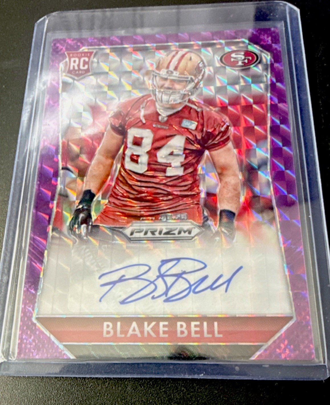 Blake Bell Panini Prizm Rookie Signatures #RSBB Violet Mosaic Prizm