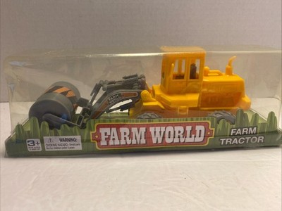 Farm World Yellow 7-1/2'' Farm Tractor with Front Roller NIP