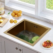 Kitchen Sink Multi-functional Stainless Steel Sinks Fixture Set w/ Waste Drainer