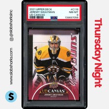 2021 UPPER DECK #C116 JEREMY SWAYMAN UD CANVAS YOUNG GUNS RC ROOKIE PSA 8