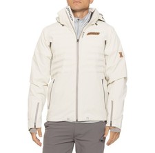 Spyder Pinnacle Ski Jacket Recco Men’s Large Vanilla Latte White NWT