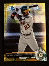 2017 Bowman Chrome 1st GOLD SHIMMER REFRACTOR ROOKIE Lazarito Armenteros 24/50