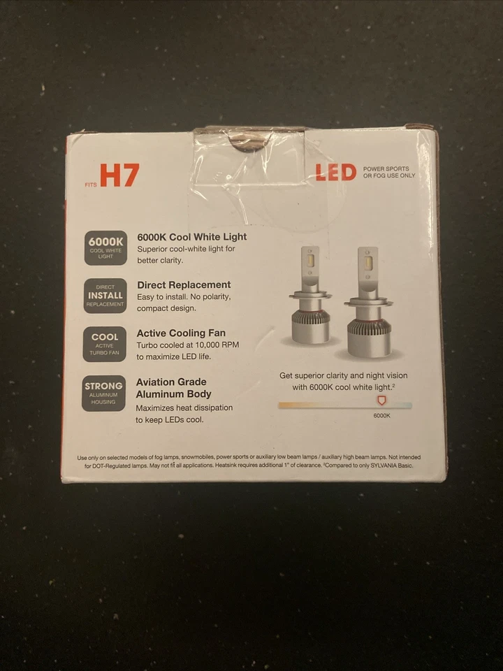 Sylvania H7 LED Powersport Headlight Bulbs for Off-Road Use or Fog Lights - 2 PC - Image 2 of 4
