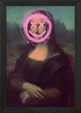 Mona Lisa Banksy Graffiti Framed Wall Art Poster Canvas Print Picture