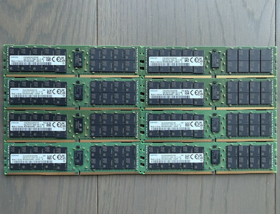 8 x Samung 64GB 2Rx4 DDR4-3200AA ECC RDIMM Server Memory RAM (M393A8G40AB2-CWE)