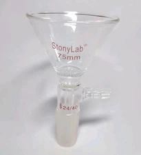 stonylab Borosilicate Glass Filter Funnel 75mm Top Outer Dimension, 24/40 Inner