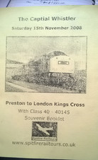 THE CAPITAL WHISTLER RAILTOUR SOUVENIR BOOKLETS 2008