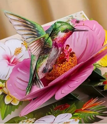 SECOND NATURE Birthday card 3D POP UP Card Flower Female mum daughter wife niece Birthday card