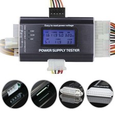 20 4 Pin LCD Computer Power Supply Tester SATA IDE HDD ATX ITX BYI Black