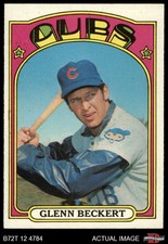 1972 Topps #45 Glenn Beckert Yellow Cubs COMMON VARIATION 7 - NM