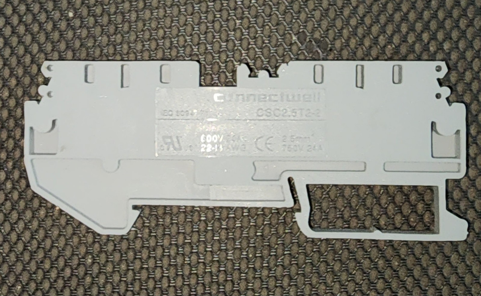 CONNECTWELL CSC2.5T2-2 2.5 sq.mm Angular Feed Through Spring Terminal Blocks