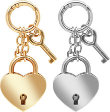 Gold Heart-Shaped Chain Pendant, Bag Charms for Handbags Fashion Accessories for